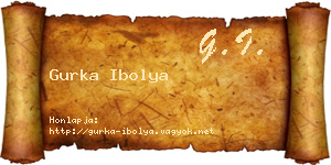 Gurka Ibolya névjegykártya